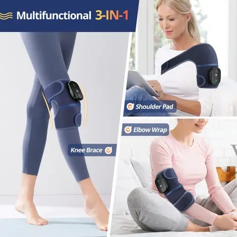 3 in1 Electric Heating Therapy joints Brace Arthritis Pain Relief Massager